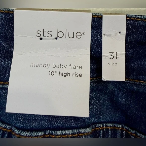 STS Blue Mandy Baby Flare High Rise Jeans Size 31 NWT - Picture 6 of 7